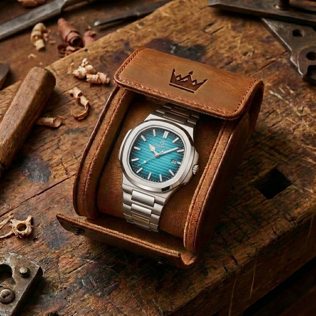 Men's Luxury Square-Round Watch
