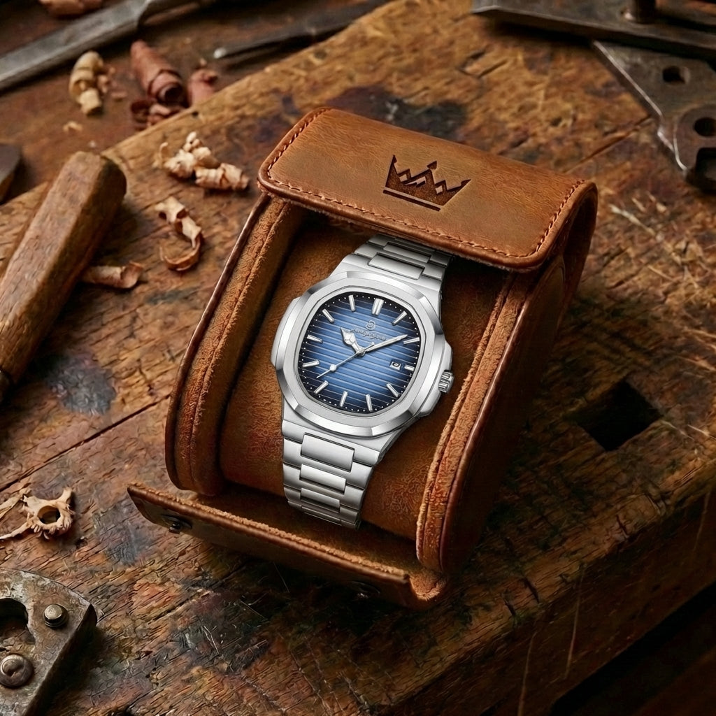 Men's Luxury Square-Round Watch
