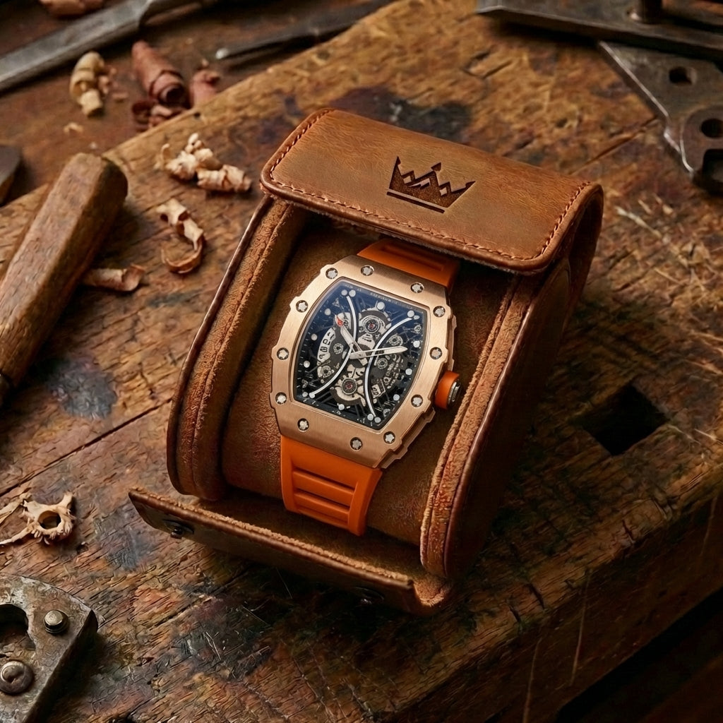 Men's Hollow Barrel Luminous Waterproof Watch