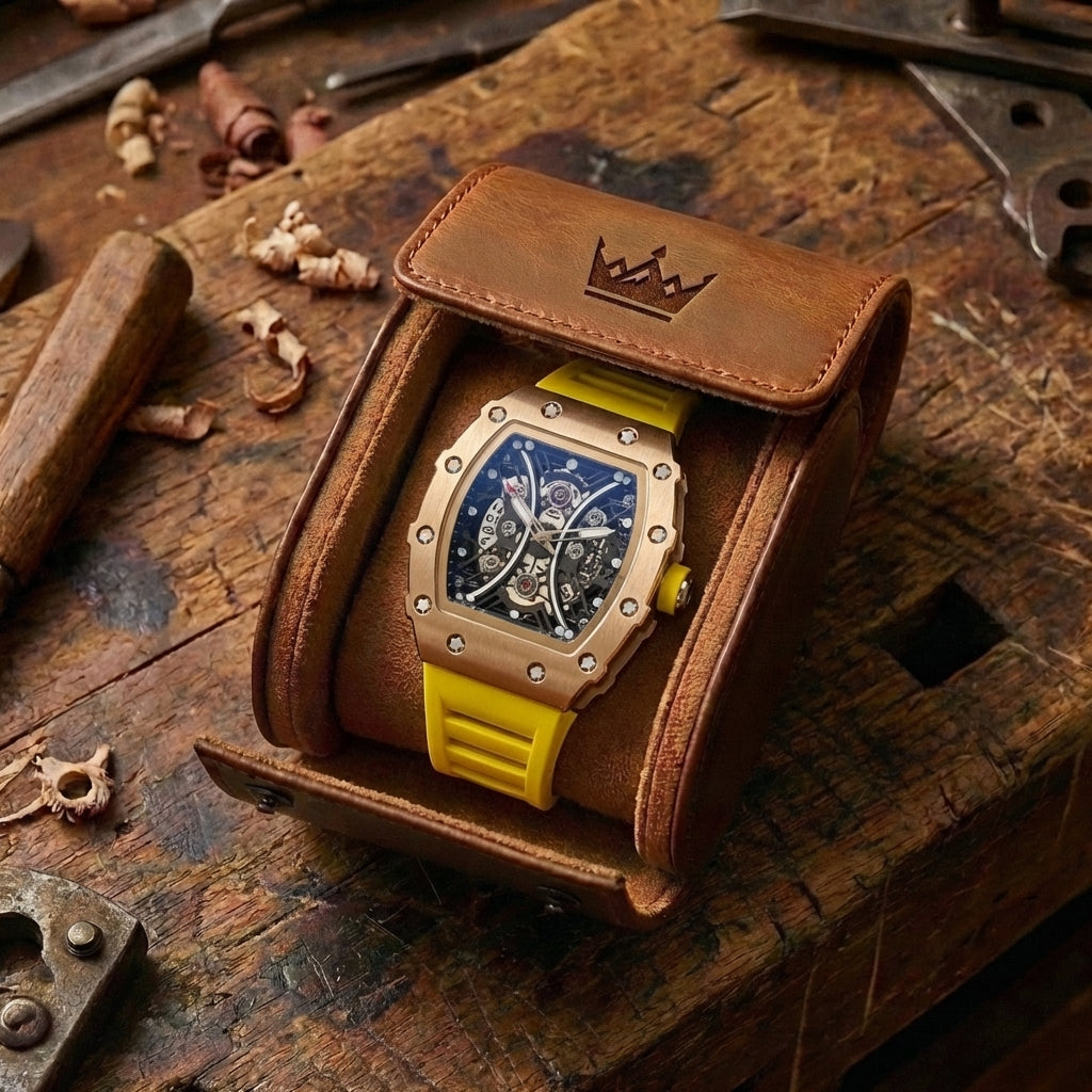 Men's Hollow Barrel Luminous Waterproof Watch