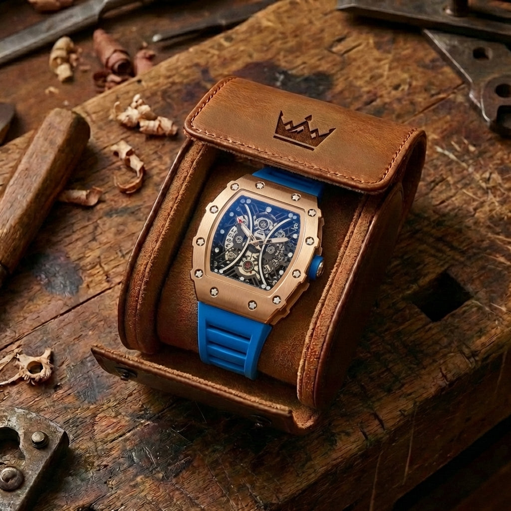 Men's Hollow Barrel Luminous Waterproof Watch