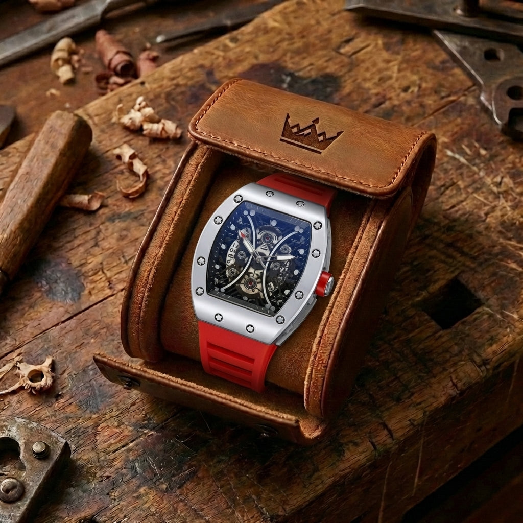 Men's Hollow Barrel Luminous Automatic Watch