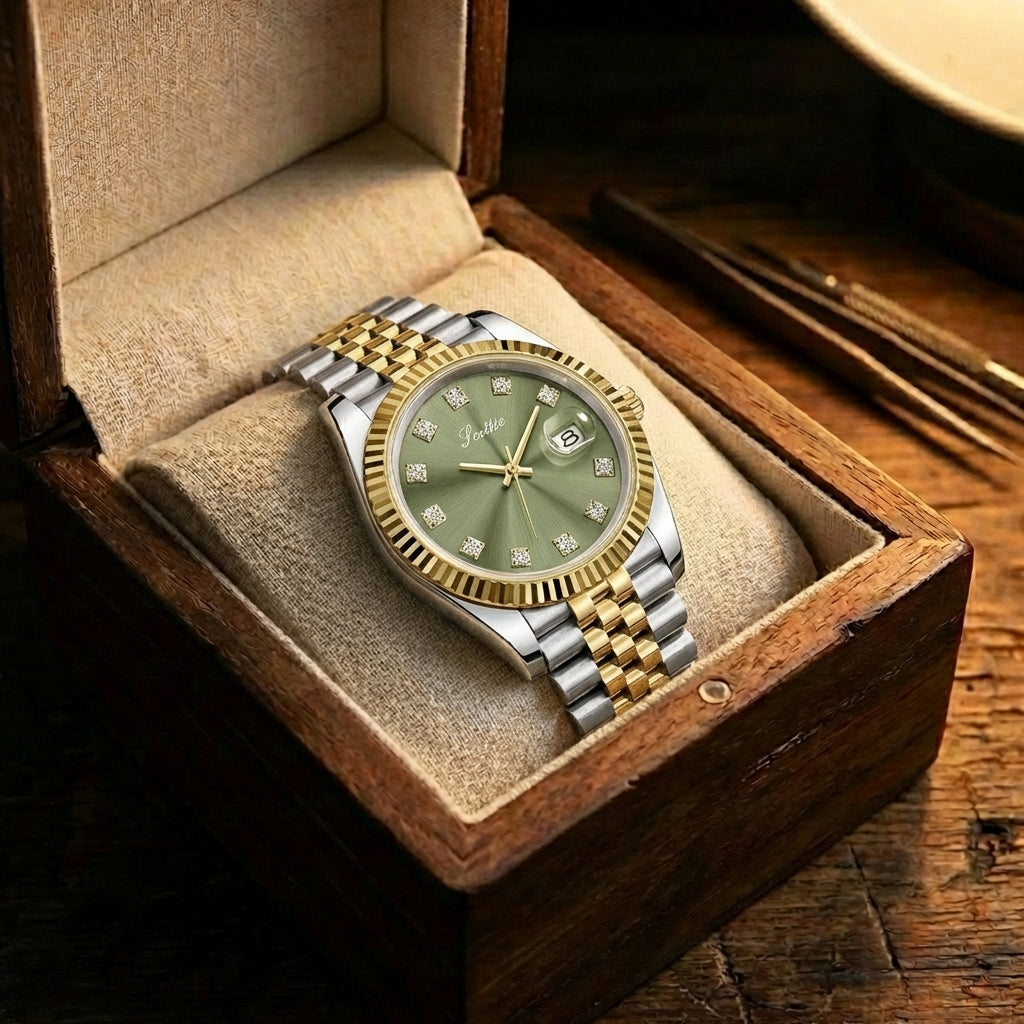 Women's Elegant Steel Band Calendar Watch