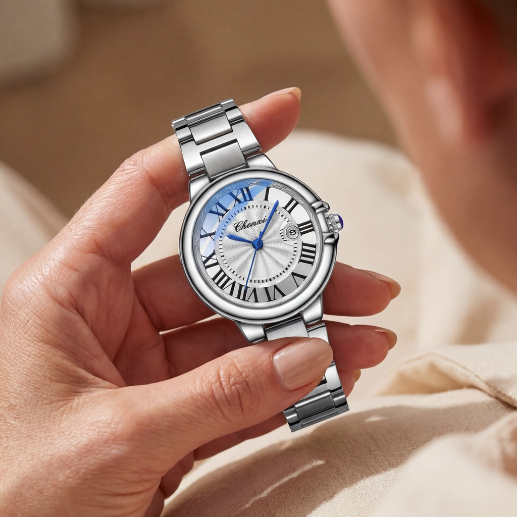 Women's Luminous Calendar Steel Band Watch