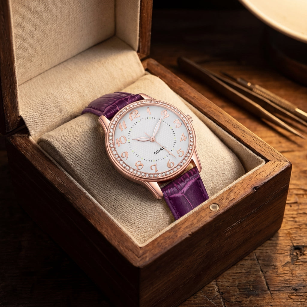 Women's Diamond Luminous Bracelet Quartz Watch