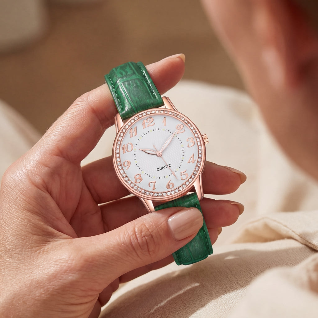 Women's Diamond Luminous Bracelet Quartz Watch