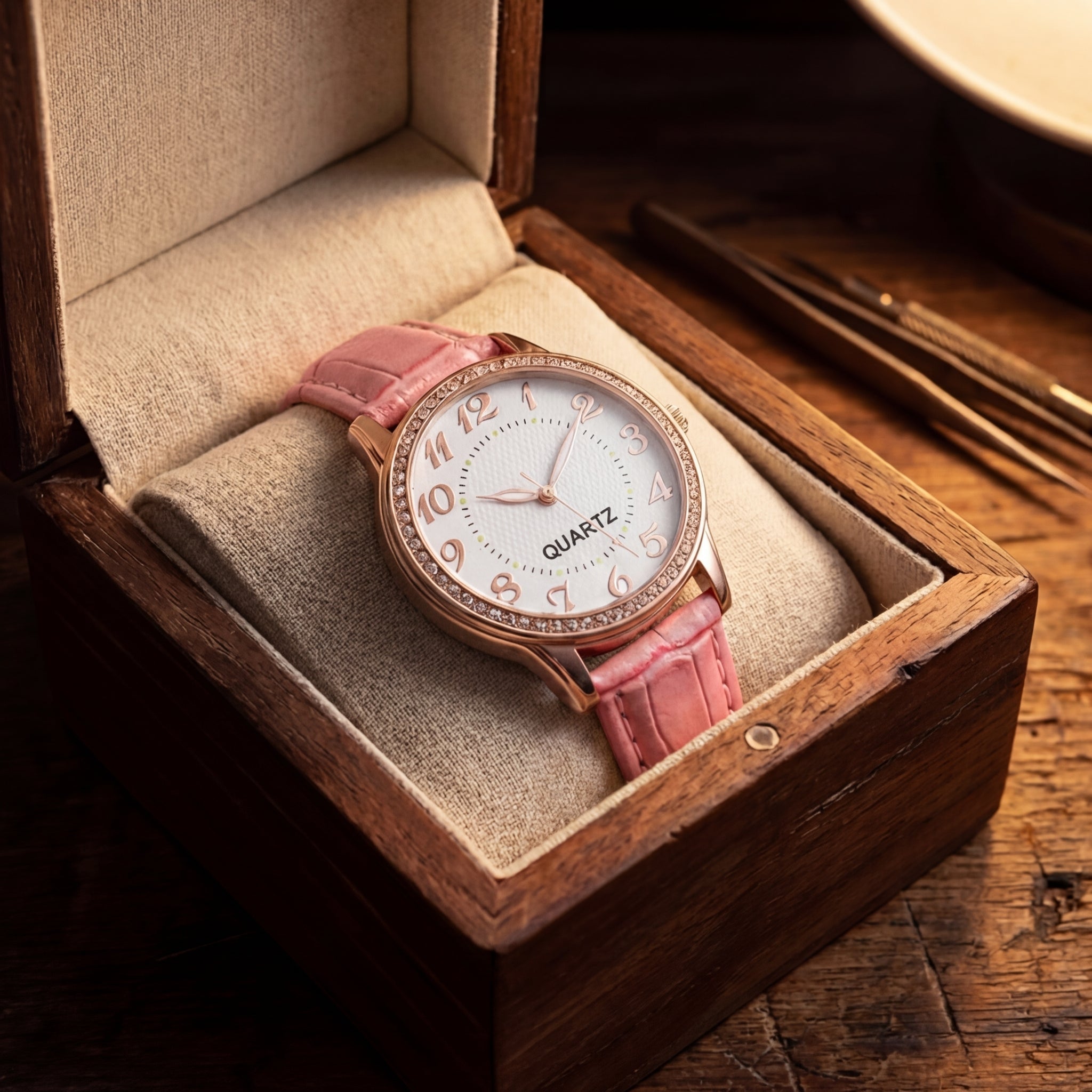 Women's Diamond Luminous Bracelet Quartz Watch