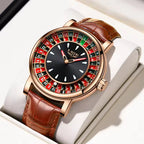 Men's Casino Roulette Wheel Watch