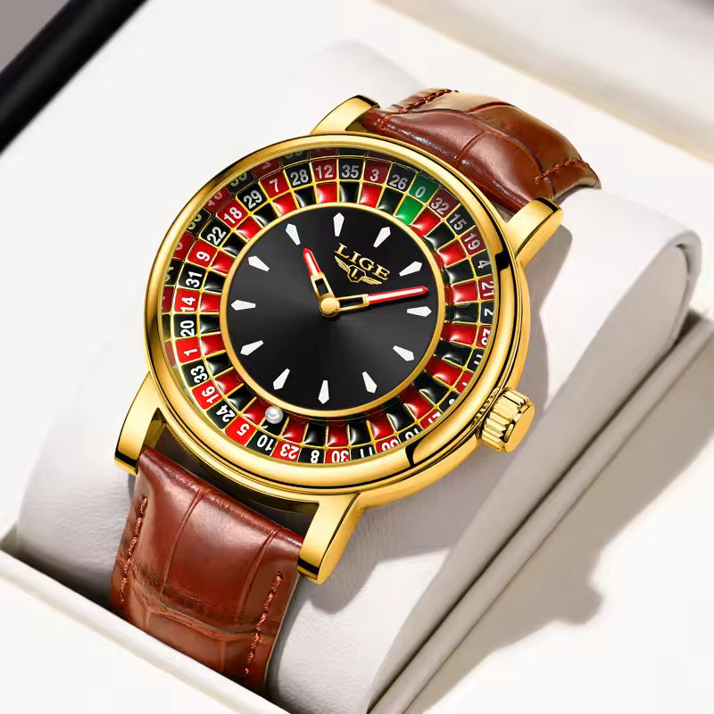 Men's Casino Roulette Wheel Watch
